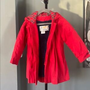 Little Girl Red Hooded Jacket